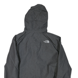 THE NORTH FACE Mens Grey Zip Hooded Jacket L Polyester Blend Plain Lightweight
