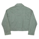 ZARA Womens Green Cotton Blend Button Jacket XS Casual Classic Style