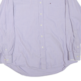 TOMMY HILFIGER Mens Purple Button-Down Oxford Shirt XL Classic Cotton Blend Long