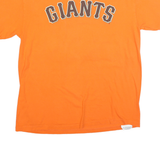 MAJESTIC Mens Orange Giants Graphic T-Shirt L Short Sleeve Crew Neck Sport