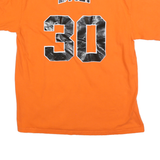 MAJESTIC Mens Orange Giants Graphic T-Shirt L Short Sleeve Crew Neck Sport
