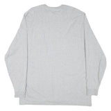 CARHARTT Mens Grey XL Long Sleeve Crew Neck Logo Workwear Cotton Blend T-Shirt