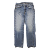 LEVI'S 501 Mens Jeans Blue Regular Straight Denim Medium W32 L32 Classic Button