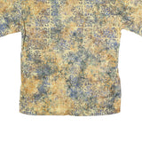 NTCO Mens Beige & Blue Pattern Cotton Shirt XL Casual Summer Style Button Front