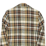 CONTE OF FLORENCE Womens Beige & Brown Check Jacket XXS Wool Blend Button