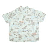 BATICK BAY Mens Blue Hawaiian Shirt 2XL Cotton Lightweight Summer Casual