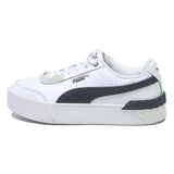 PUMA Carina Womens Low Top Trainers Leather White Black UK 6.5 Casual