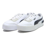 PUMA Carina Womens Low Top Trainers Leather White Black UK 6.5 Casual