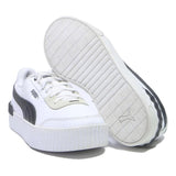 PUMA Carina Womens Low Top Trainers Leather White Black UK 6.5 Casual