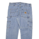 CARHARTT Mens Jeans Blue Regular Straight Denim Rinse W38 L32 Workwear