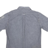 TIMBERLAND Mens Blue Shirt L Cotton Casual Short Sleeve Button Shirt