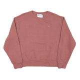 CHAMPION Mens Pink Pullover Sweatshirt M Cotton Blend Crew Neck Casual Comfort