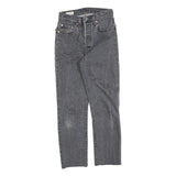 LEVI'S 501 BIG E Womens Jeans Black Regular Straight Denim Raw W24 L26 Vintage