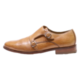 COLE HAAN Monk Shoes Brown Leather Mens UK 9