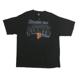 MAJESTIC Mens Black San Francisco Giants Graphic T-Shirt 2XL Short Sleeve Crew