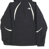 THE NORTH FACE Womens Black & White Outdoor Jacket L Polyester Blend Zip Hooded