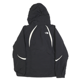THE NORTH FACE Womens Black & White Outdoor Jacket L Polyester Blend Zip Hooded