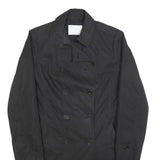 HUGO BOSS Womens Black Cotton Blend Double Breasted Jacket UK 16 Button Closure