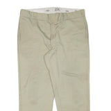 DICKIES Mens Regular Fit Beige Cotton Blend Trousers W38 L29 Workwear Zip