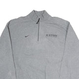 NIKE Mens Grey K-State Track & Field 1/4 Zip M Sweatshirt Sportswear