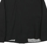 Womens Black Tailored Jacket L Polyester Blend Button Plain Classic Formal