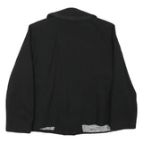 Womens Black Tailored Jacket L Polyester Blend Button Plain Classic Formal