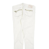 CONVERSE Womens White Slim Slim Fit Denim Jeans Zip W30 L33 Classic Style