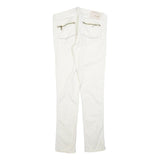 CONVERSE Womens White Slim Slim Fit Denim Jeans Zip W30 L33 Classic Style