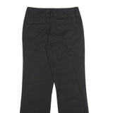 ADIDAS Womens Cotton Blend Black Relaxed Straight Trousers W30 L31 Stylish