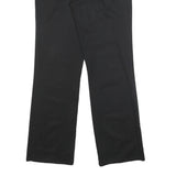 ADIDAS Womens Cotton Blend Black Relaxed Straight Trousers W30 L31 Stylish