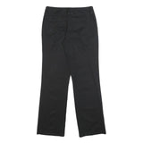 ADIDAS Womens Cotton Blend Black Relaxed Straight Trousers W30 L31 Stylish