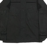 INVADER GEAR Mens Black Cotton Blend Tactical Jacket M Zip Plain Military Style