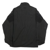 INVADER GEAR Mens Black Cotton Blend Tactical Jacket M Zip Plain Military Style