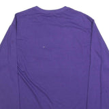 JERZEES Mens Purple & Light Grey Paoli Tennis Graphic Long Sleeve Crew Neck