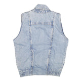 JOVANNI Mens Blue Denim Button Jacket S Cotton Casual Vintage Style