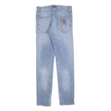 CARHARTT Mens Slim Jeans Blue Denim W28 L32 Zip Cotton Blend Casual Fashion