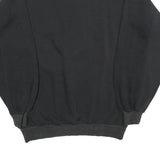 IOU Womens Black Fashion Network Crew Neck S Cotton Graphic Print Sweatshirt