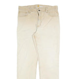 CARHARTT Mens Cotton Blend Beige Relaxed Fit Straight Leg Trousers W34 L32
