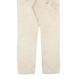 CARHARTT Mens Cotton Blend Beige Relaxed Fit Straight Leg Trousers W34 L32