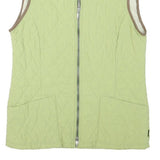 BARBOUR Womens Green Quilted Jacket UK 14 Polyester Blend Zip Sleeveless