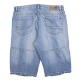 MANS WORLD Mens Shorts Blue Denim Casual XL W38 Cotton Blend Comfortable Classic