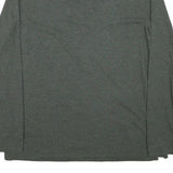 NAUTICA Mens Green Long Sleeve Plain Polo Shirt L Cotton Blend Classic Fit