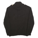 CACHEMIRAS Mens Black Beige & Orange Argyle Patterned Wool Blend Jumper XL Half