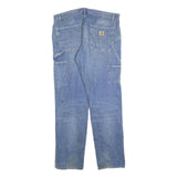 CARHARTT Mens Jeans Blue Regular Straight Denim Rinse W38 L34 Workwear