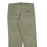 DICKIES Mens Cotton Blend Beige Regular Straight Trousers W32 L30 Workwear Zip