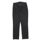 LEVI'S Womens Black Regular Straight Denim Dark Zip W28 L30 Stylish Comfort