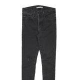 LEVI'S Womens Jeans Black Slim Skinny Denim Medium W26 L28 Stretch Zip