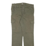 Womens Slim Fit Olive Green Cotton Blend Slim Tapered Trousers W30 L29 Cargo