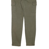 Womens Slim Fit Olive Green Cotton Blend Slim Tapered Trousers W30 L29 Cargo