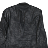 Mens Black Polyester Blend Classic Jacket XL Button Plain Formal Outerwear